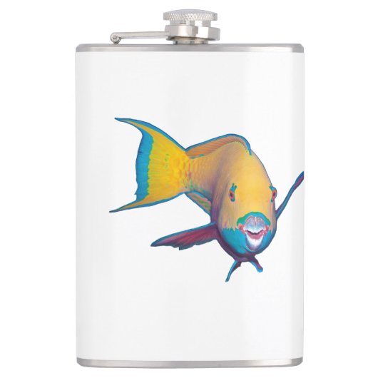 Parrotfish - Abstract Design - Cut out of photo |  Heupfles (Voorkant)