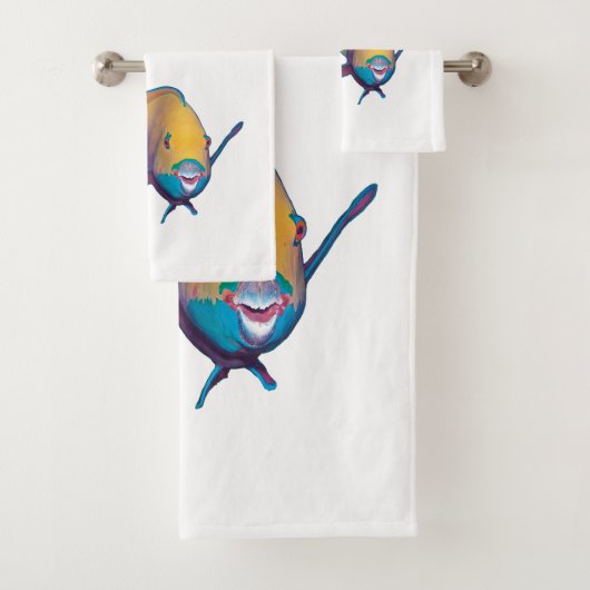 Parrotfish - Abstract Ontwerp - Knippen uit foto | Bad Handdoek (Insitu)