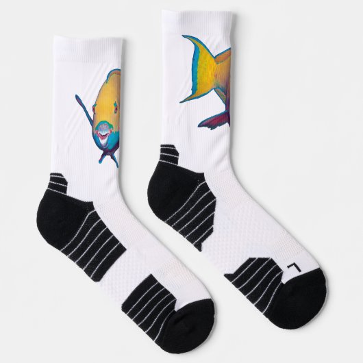 Parrotfish - Abstract Ontwerp - Knippen uit foto | Sokken (Rechts)