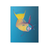 Parrotfish Close-up! Verloopblauwe achtergrond | Notitieblok (Linkerzijde)