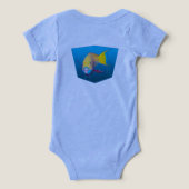 Parrotfish - Ontwerp gradiënt blauwe achtergrond | (Design achterkant)