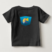 Parrotfish - Ontwerp gradiënt blauwe achtergrond | (Achterkant)