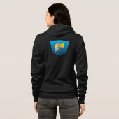 Parrotfish - Ontwerp gradiënt blauwe achtergrond | Hoodie (Achterkant volledig)