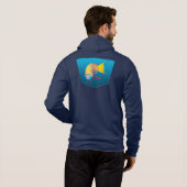 Parrotfish - Ontwerp gradiënt blauwe achtergrond | Hoodie (Achterkant volledig)