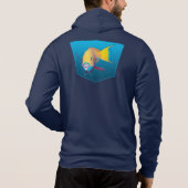 Parrotfish - Ontwerp gradiënt blauwe achtergrond | Hoodie (Achterkant)