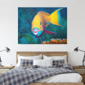 Parrotfish - Opvallende make-up! Kleurrijke foto | Canvas Afdruk (Insitu (Slaapkamer))