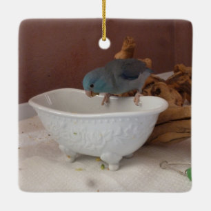 Parrotlet Bath Keramisch Ornament