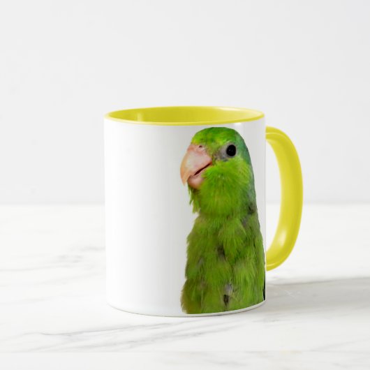 Parrotlet Green Parrotlet Yellow Cup Mok kunst (Voorkant rechts)