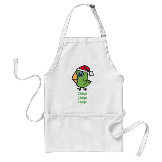 Parrotlet in Santa hat Standaard Schort (Voorkant)