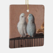 Parrotlet Paar Keramisch Ornament (Rechts)