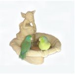 Parrotlet Paar Staand Fotobeeldje<br><div class="desc">Deze fotosculptuur is van een paar groene parrotlets. Het is gemaakt van acryl met een zwarte standaard,  het is een geweldig gespreksstuk. De definitieve grootte is benaderend en hangt van besnoeiingsgrootte van afbeelding af.</div>