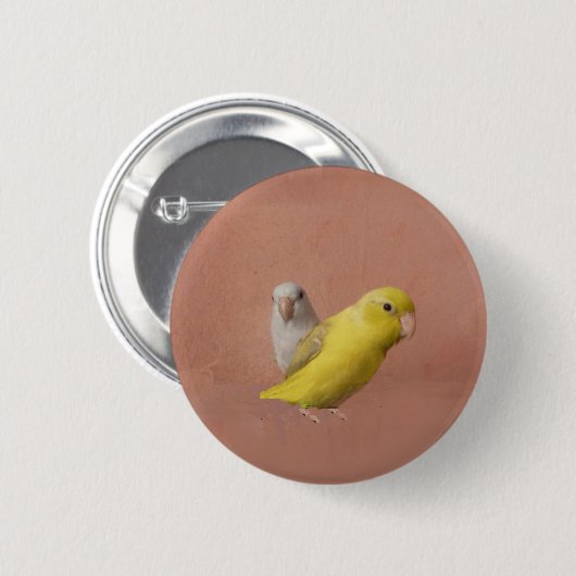 Parrotlets Ronde Button 5,7 Cm (Voorkant /achterkant)