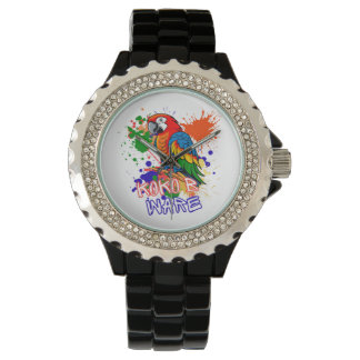 Parrots are colorful horloge