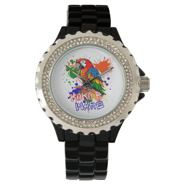 Parrots are colorful horloge (Voorkant)