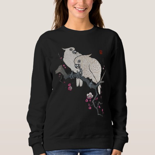 Parrots Birds Cherry Blossom Japan Trui (Voorkant)