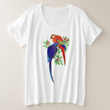 Parrots Blue Red Bold Colorful  Fine Art