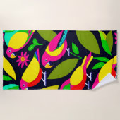 Parrots Design Cotton Beach Towel Strandlaken (Voorkant)