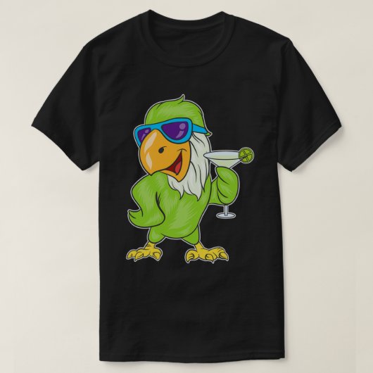 Parrots Drink Margarita Hawaiian Birds Gift 1 T-shirt (Design voorkant)