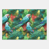 Parrots Floral Kirigami Inpakpapier Vel (Voorkant 3)