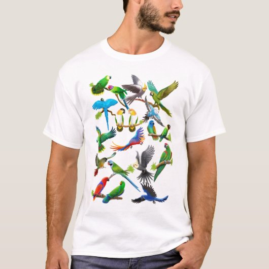 Parrots Galore T-Shirt (Voorkant)