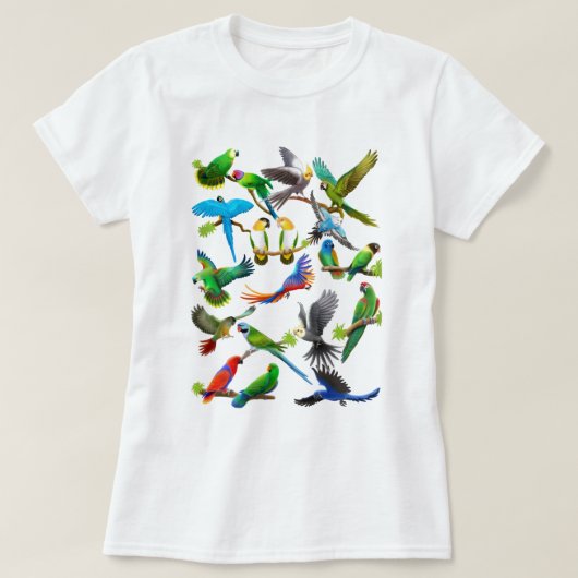 Parrots Galore T-shirt (Design voorkant)