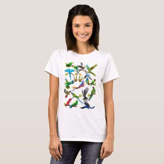 Parrots Galore T-shirt (Voorkant volledig)