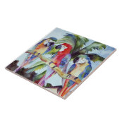 Parrots in de Paradise-tegel Tegeltje (Zijkant)