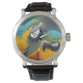 Parrots in love horloge