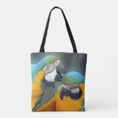Parrots in love tote bag (Achterkant)