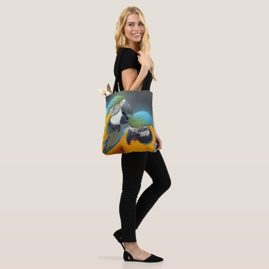 Parrots in love tote bag (Op model)