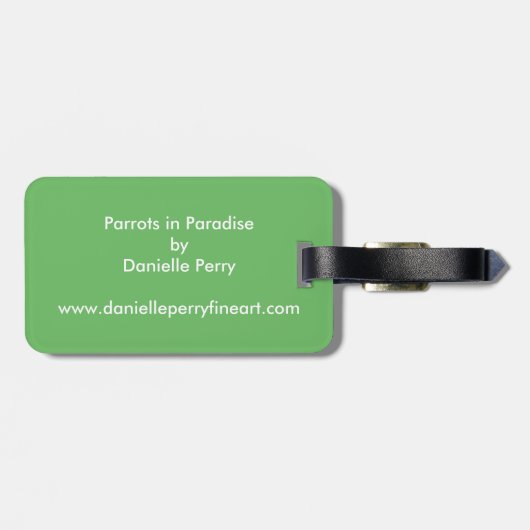 Parrots in Paradise Bagagelabel (Achterkant horizontaal)