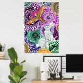 Parrots Love Rabbits Poster (Thuiskantoor)