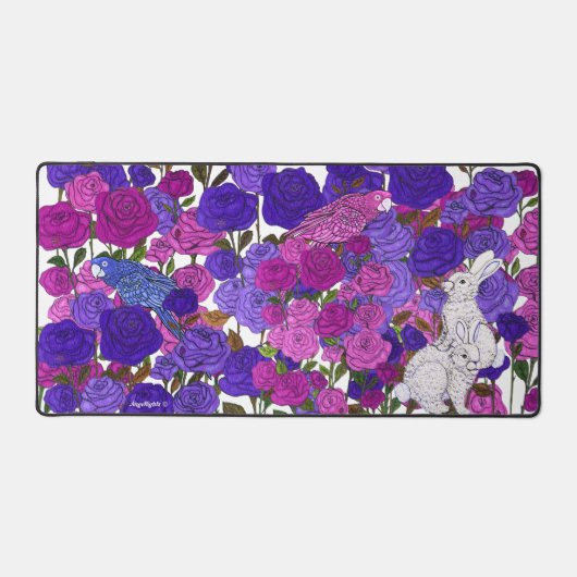 Parrots Love Roses Bureaumat (Voorkant)