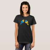 parrots peace love couple t-shirt (Voorkant volledig)