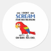 Parrots Ronde Sticker (Voorkant)