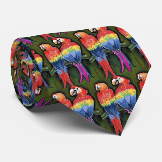 Parrots Stropdas (Opgerold)
