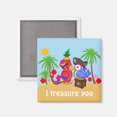 Parrots Treasure love Magneet (Voorkant / Achterkant)