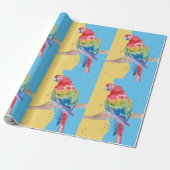Parrots van de Waterverf van Parrots Cadeaupapier (Uitgerold)