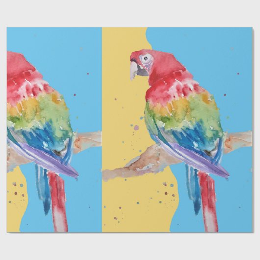 Parrots van de Waterverf van Parrots Cadeaupapier (Vlak)