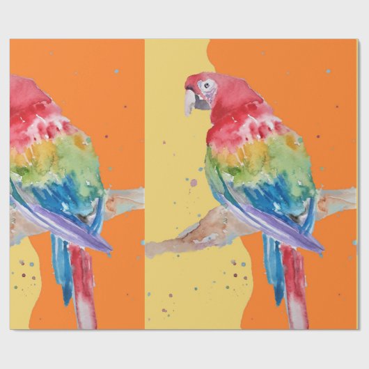 Parrots Wra Cadeaupapier (Vlak)