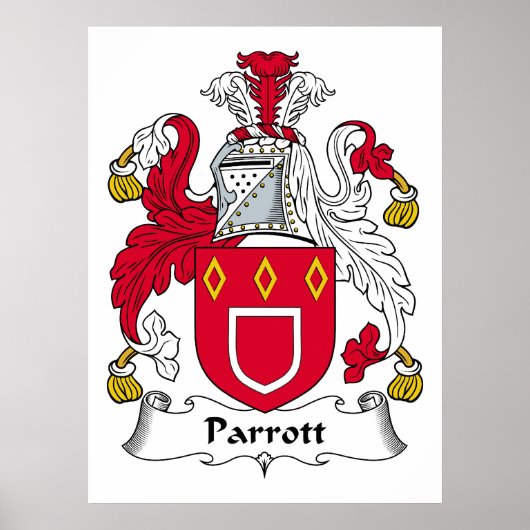 Parrott Family Crest Poster (Voorkant)