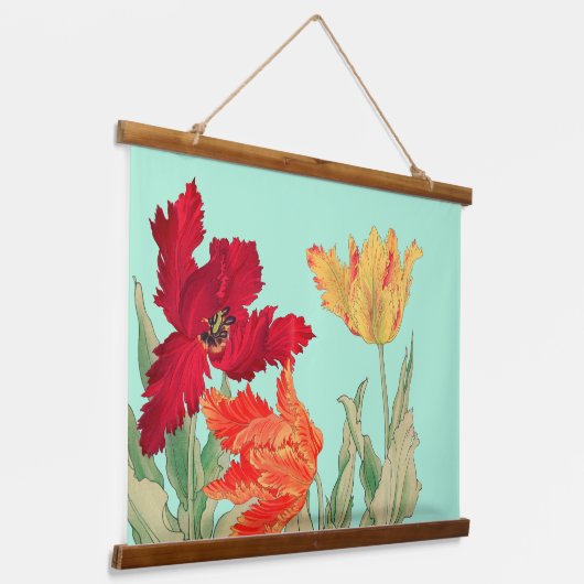Parrottulp, Floral Hangend Wandkleed (Gebogen)