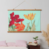 Parrottulp, Floral Hangend Wandkleed (Slaapkamer)