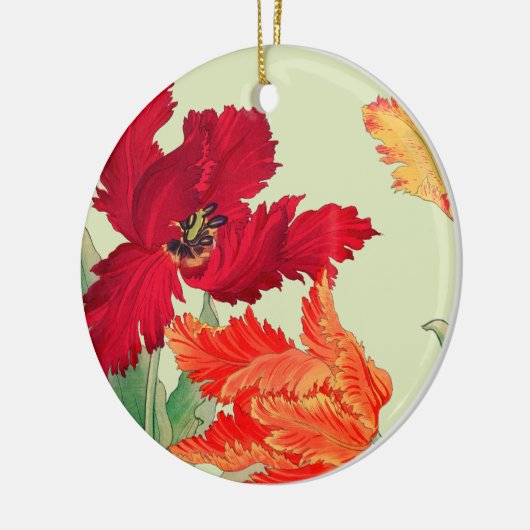 Parrottulp, Floral Keramisch Ornament (Links)