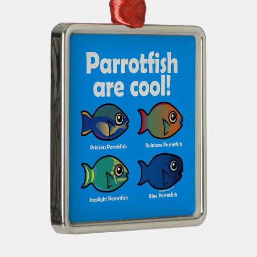 Parrotvis is kool! metalen ornament (Rechts)