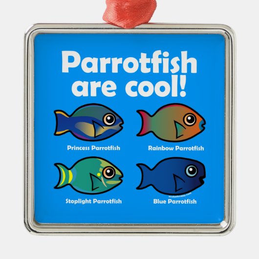 Parrotvis is kool! metalen ornament (Voorkant)