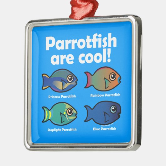 Parrotvis is kool! metalen ornament (Links)