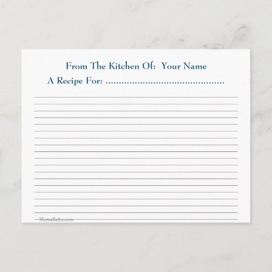 Pars  Crate Editable Recipcards Briefkaart (Achterkant)