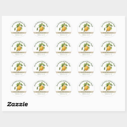 Pars Fruit Canning Ronde Sticker (Vel)