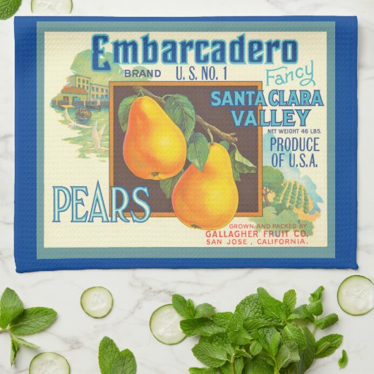 Pars  Fruit Crate Art Kitchen Towel Theedoek (Gevouwen)